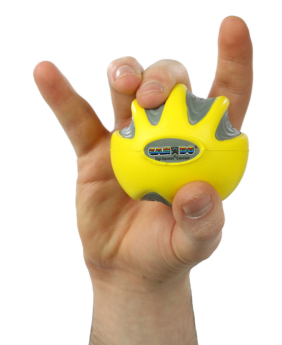 CanDo 10-1970 Digi-Squeeze Hand Exerciser - Small - Yellow, X-Light