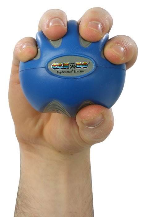 CanDo 10-1983 Digi-Squeeze Hand Exerciser - Medium - Blue, Firm