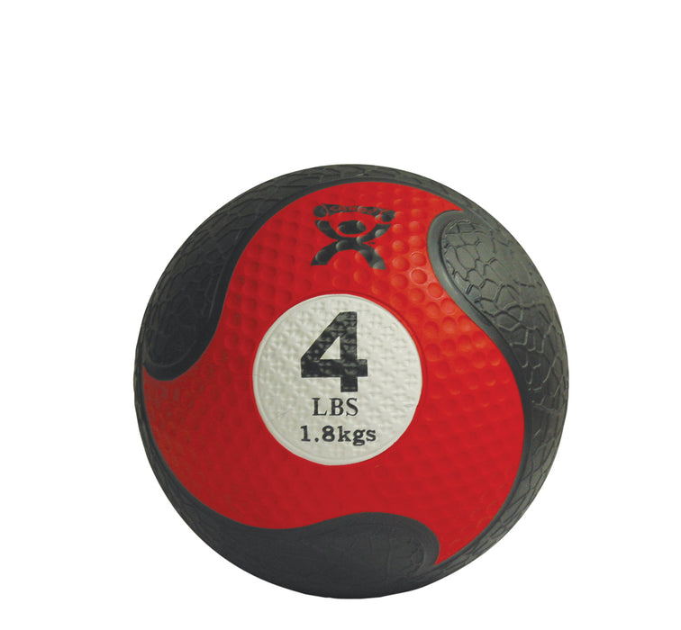 CanDo RMBP-4LB , Firm Medicine Ball, 8" Diameter, Red, 4 Lbs.