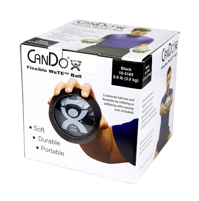 CanDo MD1060 Wate Ball - Hand-Held Size - Black - 5" Diameter - 6.6 Lb