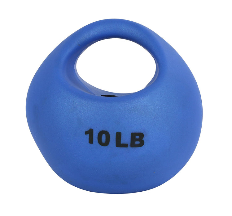 CanDo MD1410 One Handle Medicine Ball - 10 Lb - Blue