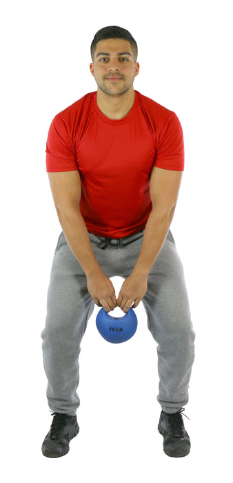 CanDo MD1410 One Handle Medicine Ball - 10 Lb - Blue