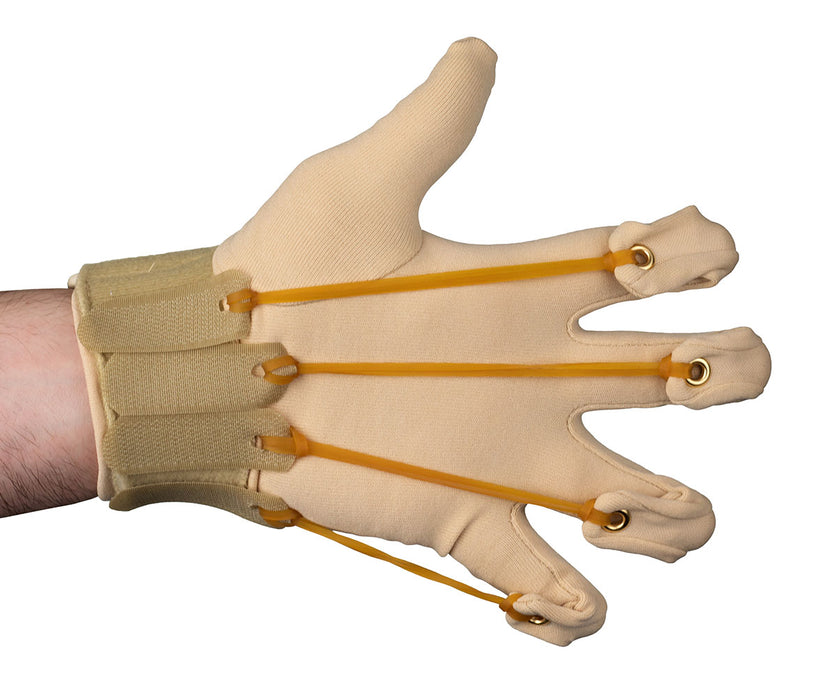 CanDo Deluxe- l/xl left Deluxe Finger Flexion Glove, L/Xl Left