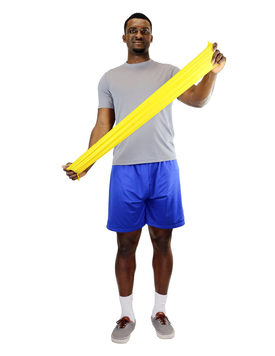 CanDo 10-5181 Low Powder Exercise Band - Box Of 30, 5' Length - Yellow - X-Light