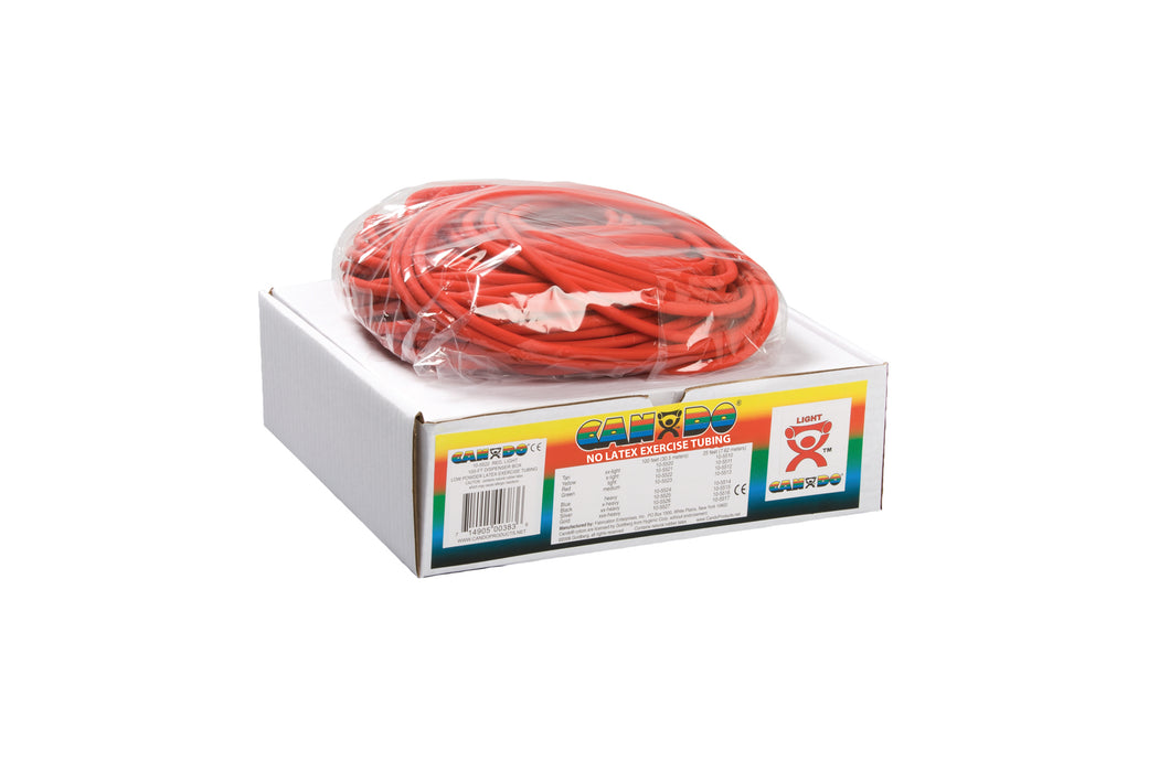 CanDo FE-NT-3515-100-1 Latex Free Exercise Tubing - 100' Dispenser Roll - Red - Light