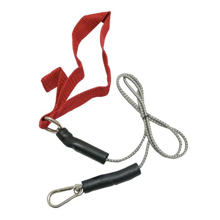 CanDo 10-5812 Exercise Bungee Cord With Attachments, 4', Red - Light