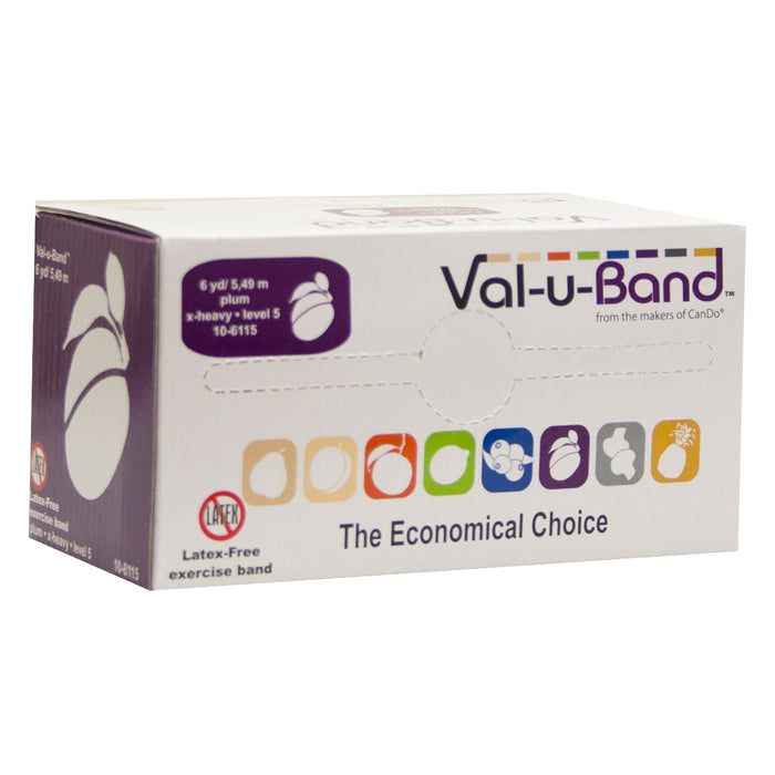 Val-u-Band 10-6115 Resistance Bands, Dispenser Roll, 6 Yds., Plum-Level 5/7, Latex-Free