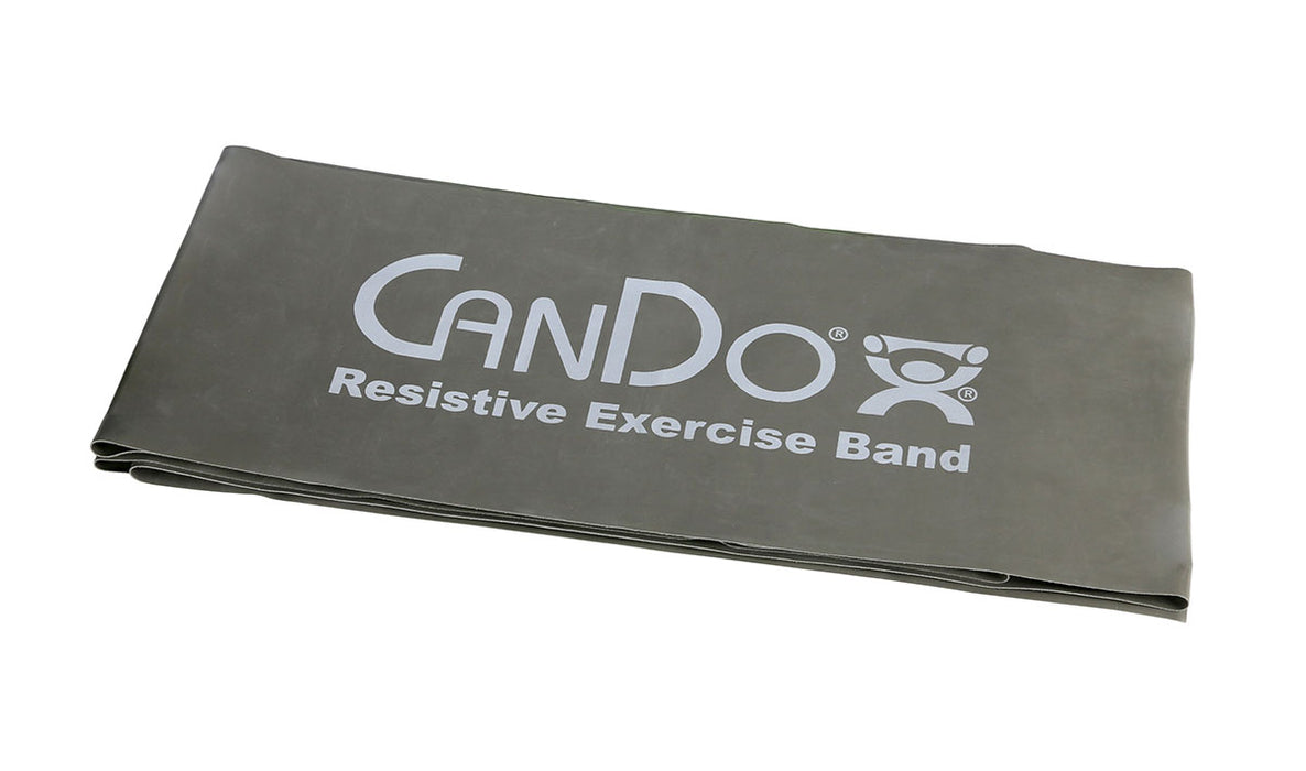 CanDo 10-6456 Low Powder Exercise Band - 5' Length - Silver - Xx-Heavy