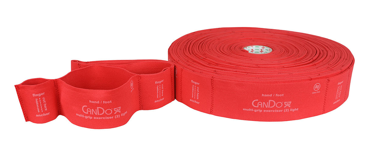 CanDo 10-6612 Multi-Grip Exerciser 30 Yard Roll, Light, Red