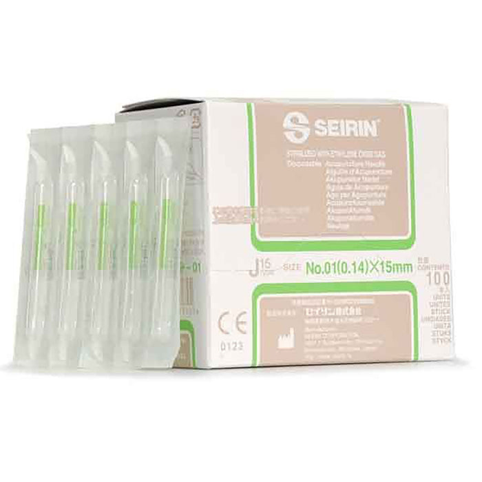 SEIRIN Jt.12x15 J-15 Acupuncture Needles, 0.12 X 15 Mm, Box Of 100 Needles