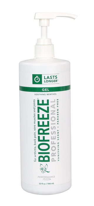 BioFreeze 11-1034-16 Professional Colorless Gel, 32 Oz Pump, Case Of 16