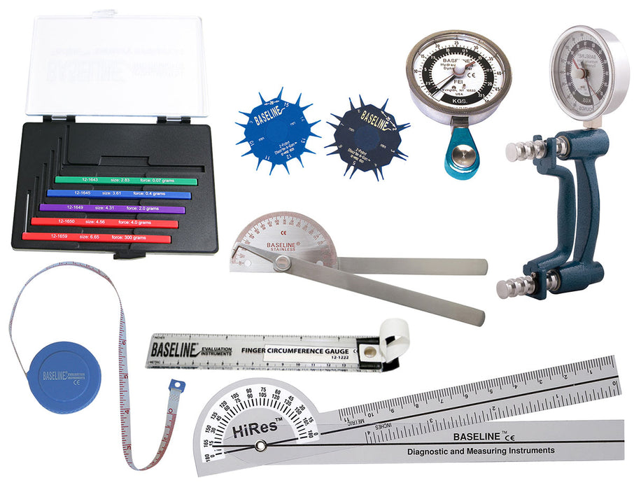 Baseline 12-0128 Hand Evaluation - 8-Piece Set - Features Standard 200 Lb Hhd & 50 Lb Hpg