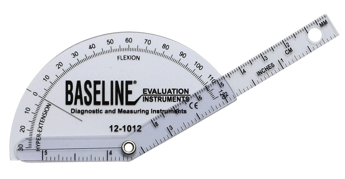 Baseline 12-1012-25 Plastic Goniometer - Finger - Flexion To Hyper-Extension, 25-Pack