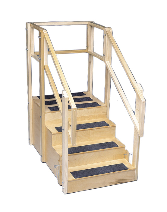 CanDo 15-4200 Training Stairs, Straight, 4 Steps With Platform, 55" L X 30" W X 54" H