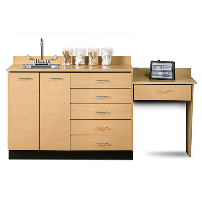 Clinton 8048-99 , Base Cabinet Set, 2 Doors, 5 Drawers, Desk, 72"L