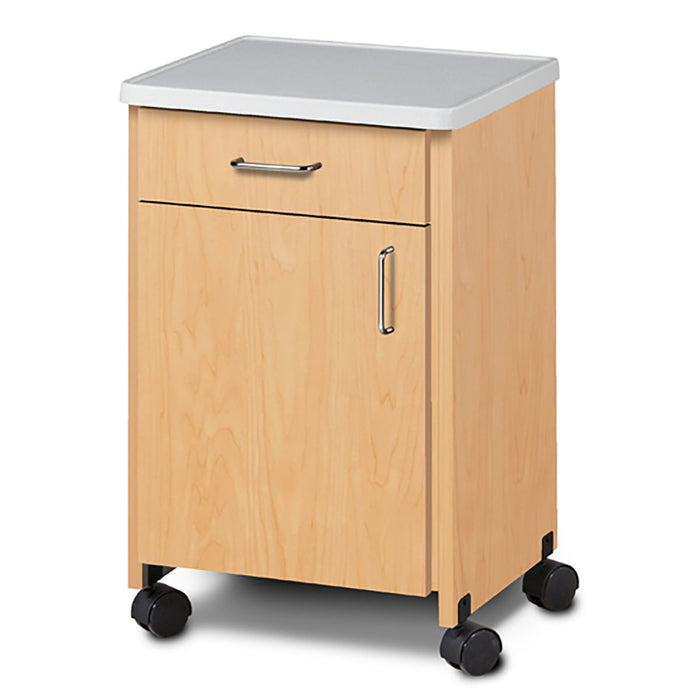 Clinton 8720-A , Mobile Bedside Cabinet, Molded Top, 18" X 16" X 29.25"