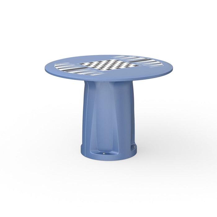 Cortech USA 668(BG)GT Endurance Round Base Table, 42" Round Top, Game Top, Blue Grey