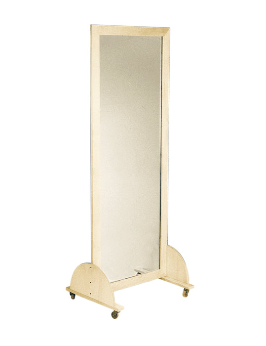 MirrorLite 700C Glass Mirror, Mobile Caster Base, Vertical, 22" W X 60" H