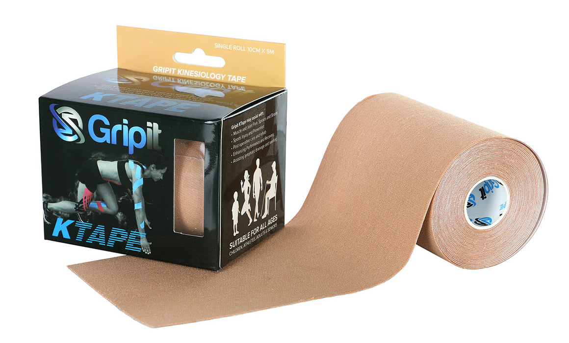 Strapit GITAN10M Ktape, 4 In X 5.5 Yds, Tan