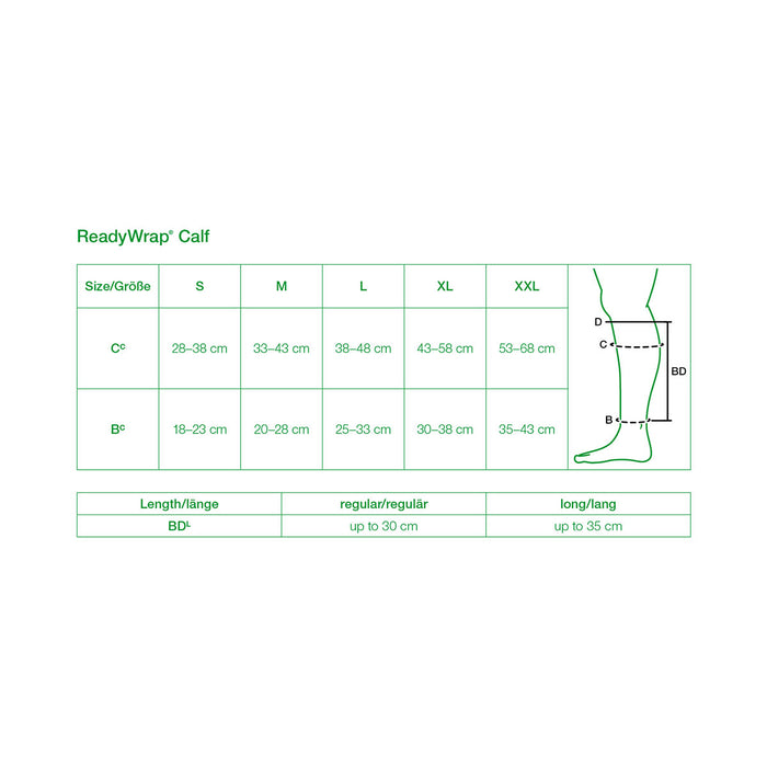 L&R 24-2046 Readywrap Calf Support, Tall, 13.8" (35 Cm) Length, Beige, Medium