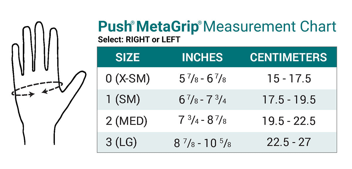 Brace Lab 3.10.2.10 Push Metagrip Cmc Thumb Brace, Left, Size 0