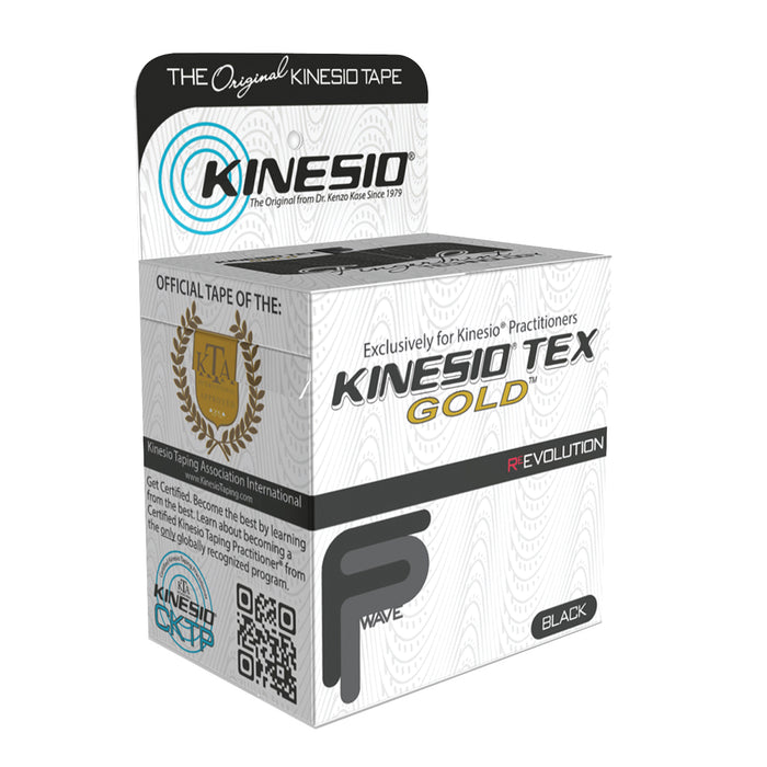 Kinesio 24-4873 Tape, Tex Gold Fp, 2" X 5.5 Yds, Black 1 Roll