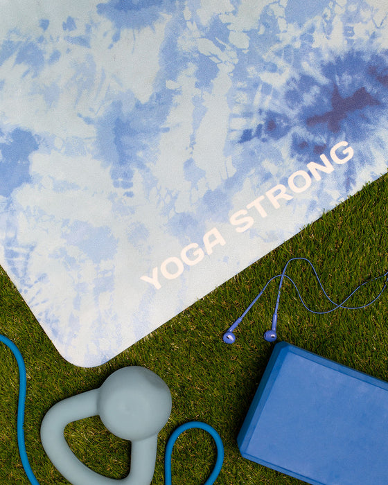 Yoga Strong L2516 , Yoga Mat 72" X 24", Blue Tie Dye