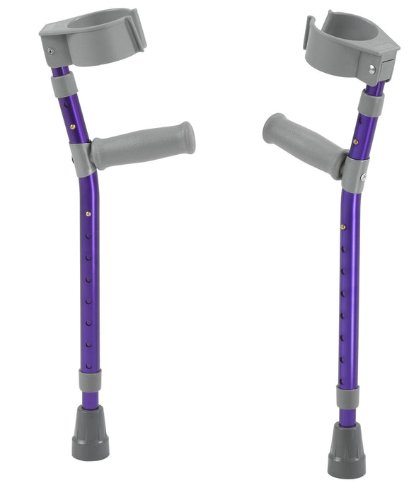 Generic FC100-2GP Pediatric Forearm Crutches, Pair, Small (15" To 22" Grip Height), Purple