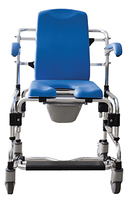 Platinum Health PHS1100 Caspian Professional Mobile Shower/Commode Chair, Padded