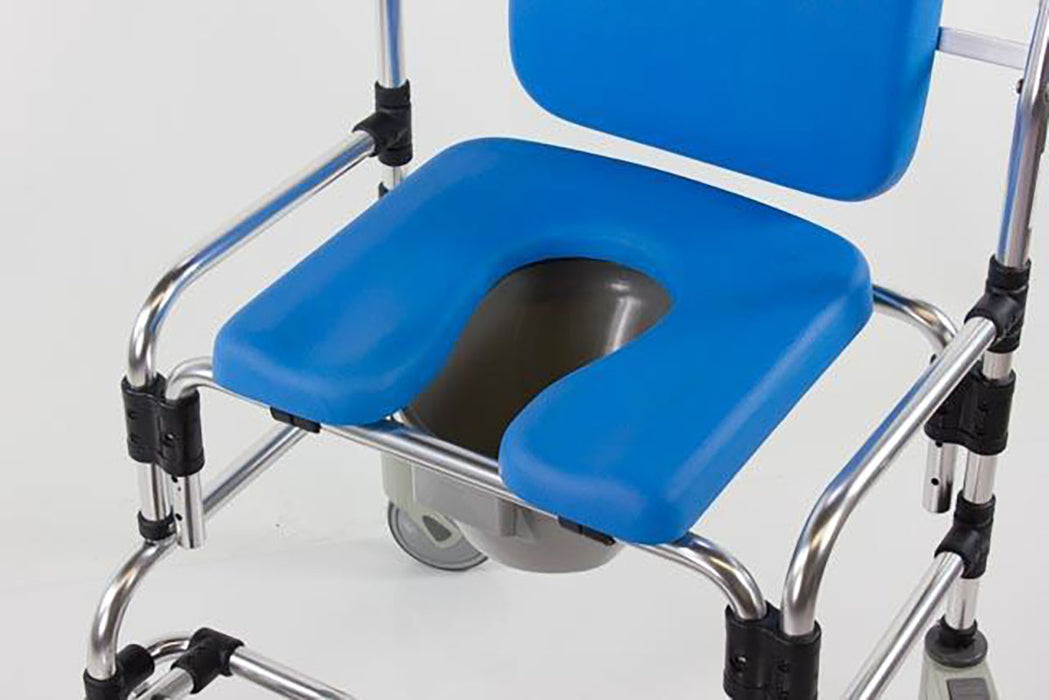 Platinum Health PHS1100 Caspian Professional Mobile Shower/Commode Chair, Padded