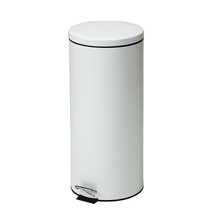 Clinton TR-32W , Small Round Waste Receptacle, White, 32 Quart