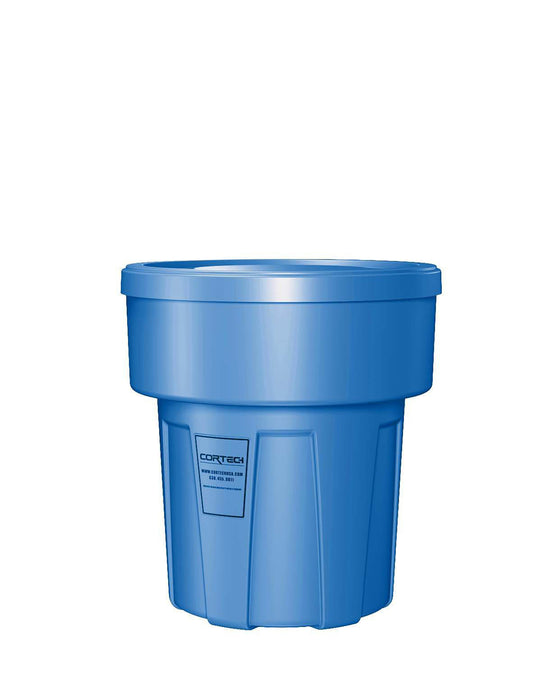 Cortech USA 30620B Food Grade Receptacle W/Lid, Blue, 30 Gal