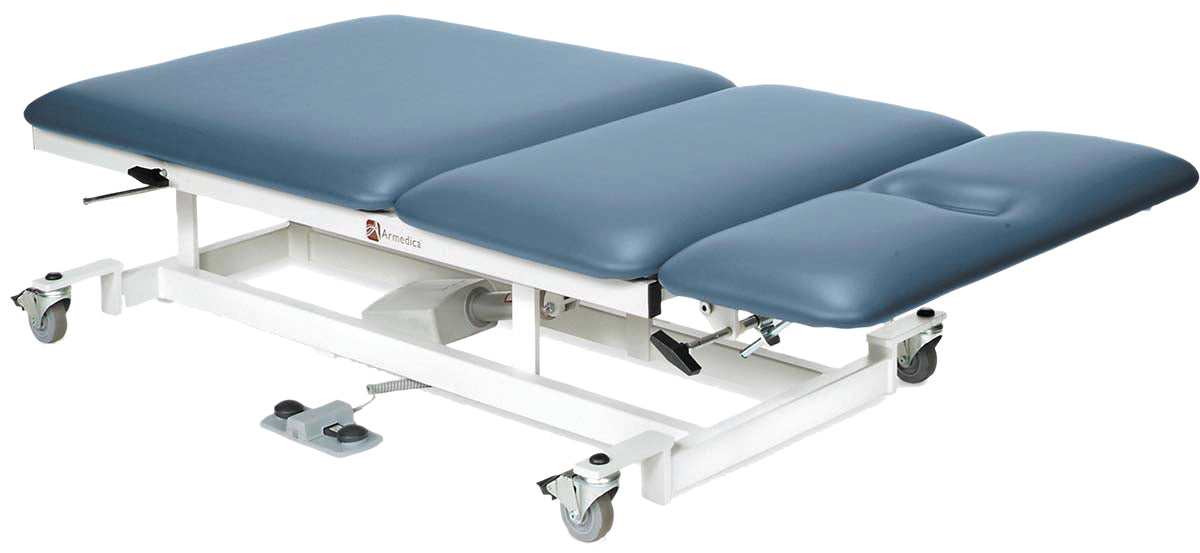 CanDo AM-368 Bariatric Treatment Table - Hi-Low, 76" L X 36" W X 22 - 38" H, 3-Section, Castors, 800 Lb. Weight Capacity