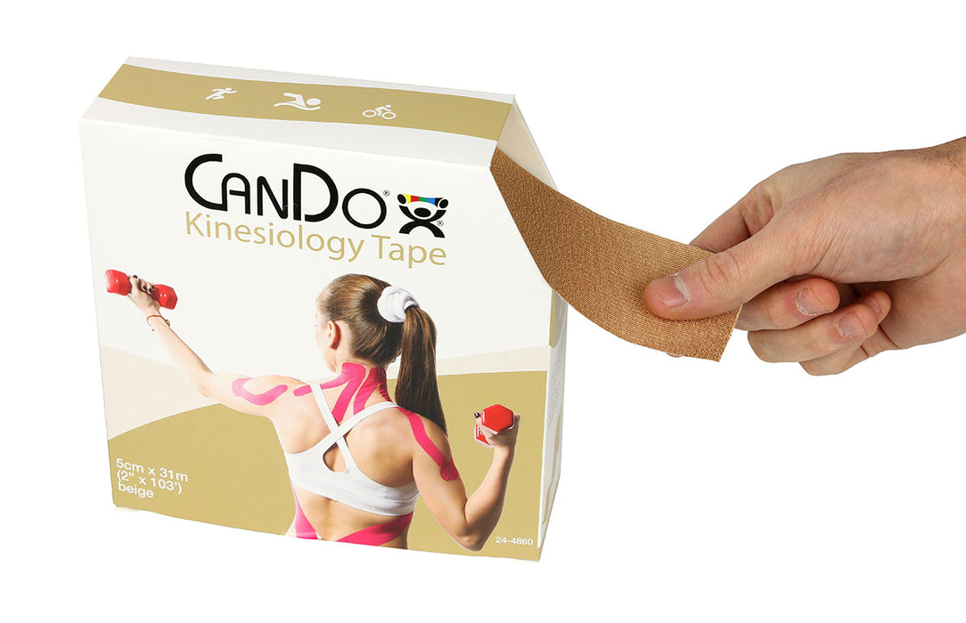 CanDo 3009618 DISC Kinesiology Tape, 2" X 103 Ft, Beige, 1 Roll