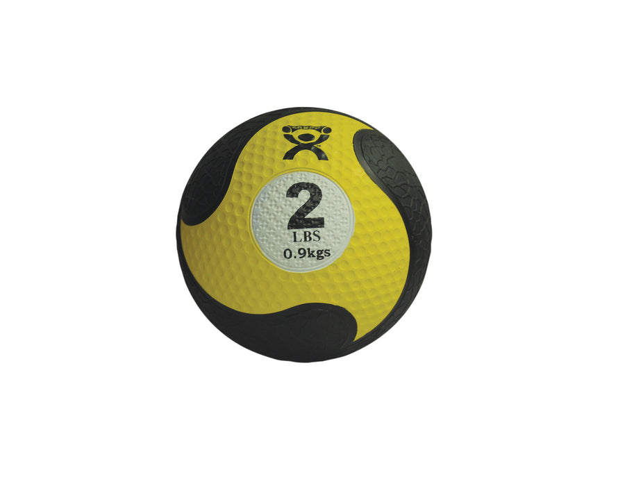 CanDo RMBP-2LB , Firm Medicine Ball, 8" Diameter, Yellow, 2 Lbs.