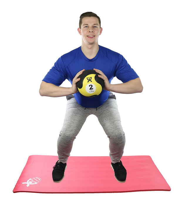 CanDo RMBP-2LB , Firm Medicine Ball, 8" Diameter, Yellow, 2 Lbs.