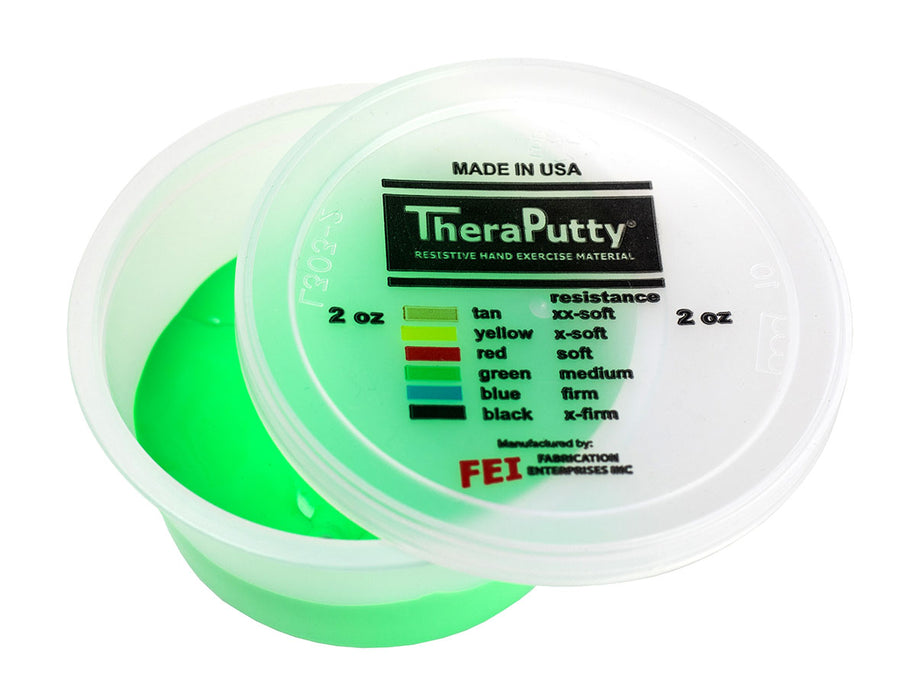 TheraPutty FAB 1205 SPMRC Cando Antimicrobial Exercise Material - 2 Oz - Green - Medium