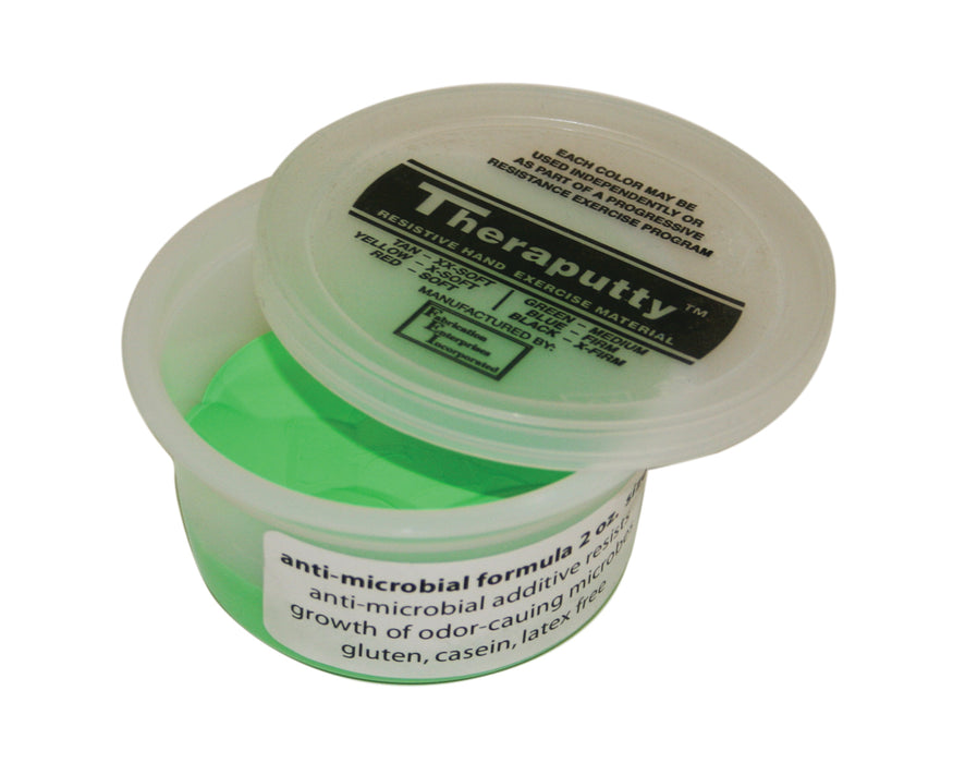 TheraPutty FAB 1205 SPMRC Cando Antimicrobial Exercise Material - 2 Oz - Green - Medium