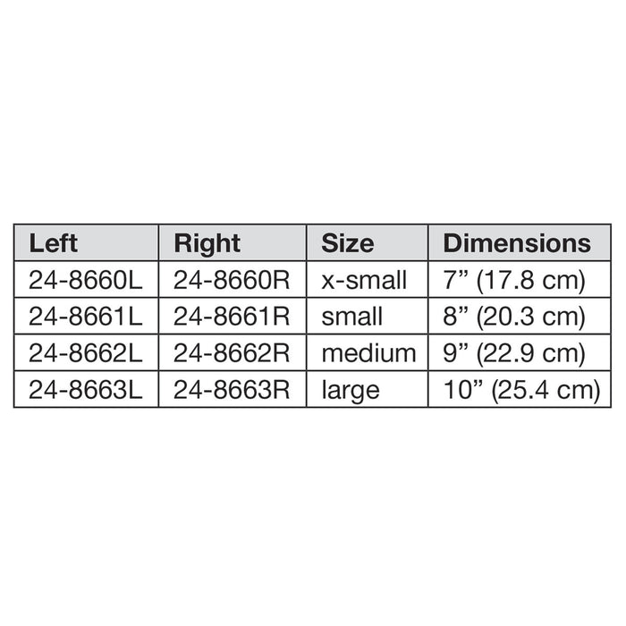 Hatch 1218646- 1010701 Edema Glove, 3/4 Finger Over The Wrist, Right, Small