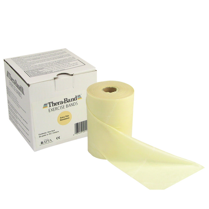 TheraBand 10-1220 Exercise Band - Twin-Pak 100 Yard Roll - Tan - Extra Thin (2, 50-Yd Boxes)