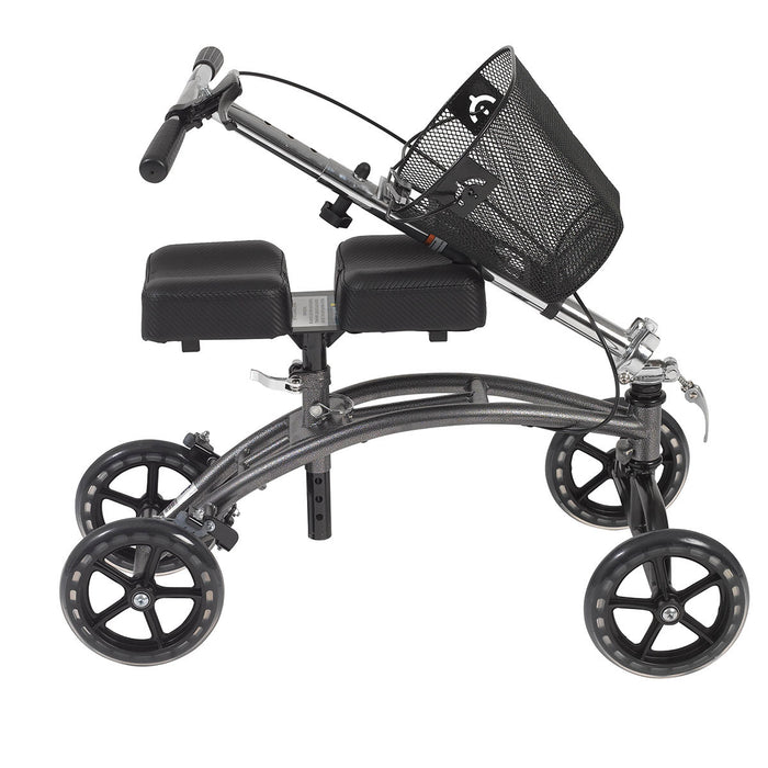 Drive 43-2107 , Dual Pad Steerable Knee Walker Knee Scooter With Basket, Alternative To Crutches