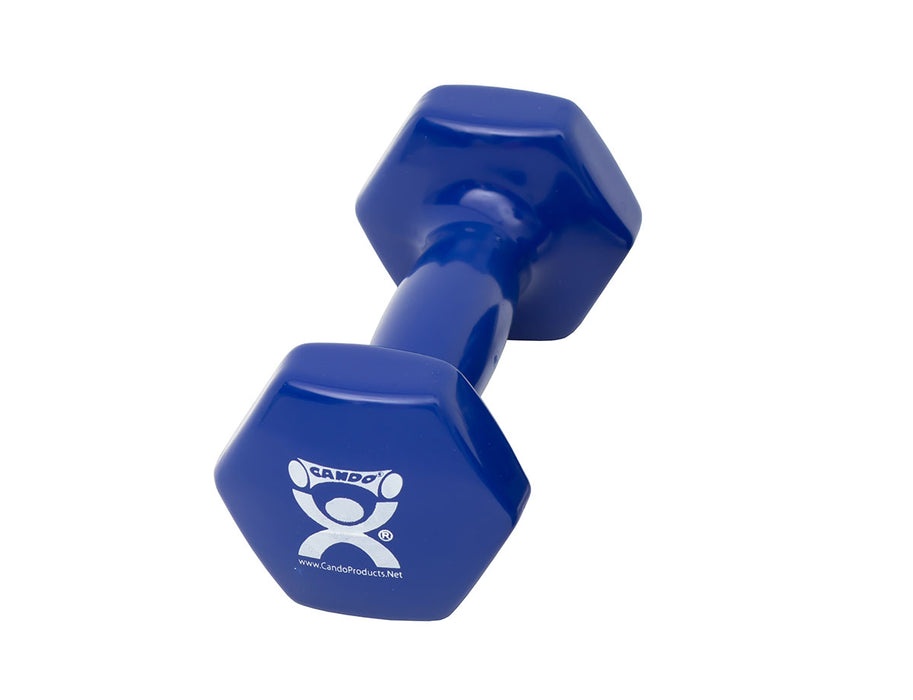 CanDo 10-0554-1 Vinyl Coated Dumbbell, Blue (5 Lb), Each