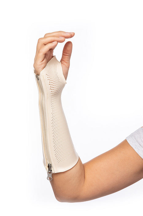 Orfit 39112N/32MI/L/NS Orfizip Light Ns Antibacterial Wrist Orthoses W/Zipper, Medium, 3.2 Mm Micro Perforated, Ivory