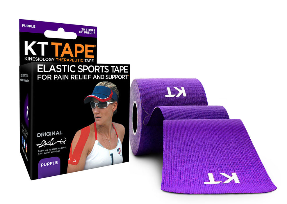 KT Tape 25-3478 Cotton, Precut 10" Strip (20 Each), Purple