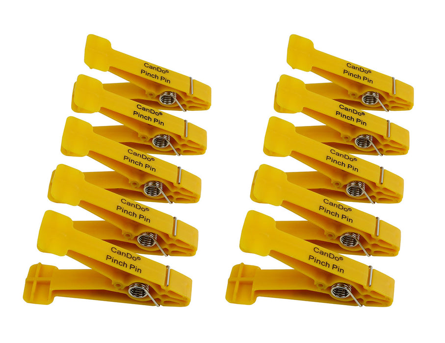 CanDo 2 LB Graded Pinch Finger Exerciser, Replacement Pinch Pins, Set Of 10, Yellow (X-Light)