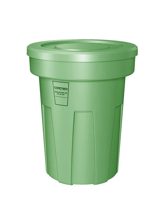 Cortech USA 45783FR Flame Retardant Receptacle W/Lid, Green, 45 Gal