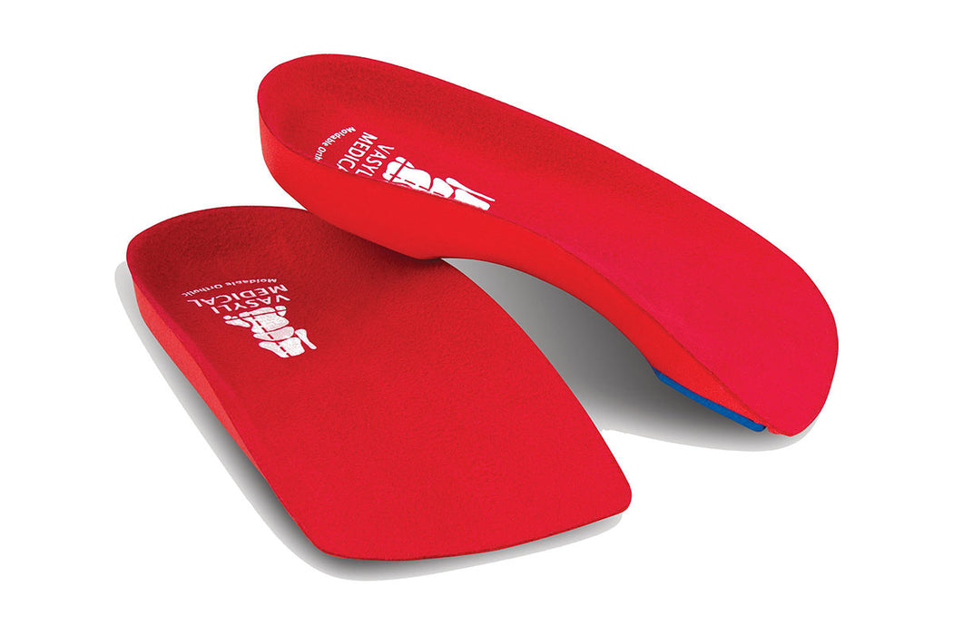 Vasyli 71R RED-M Red 3/4 Length Orthotic, Medium