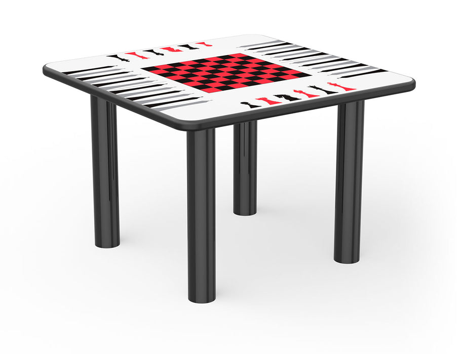 Cortech USA 36SVGS Table, Square Vinyl-Edge, Game Top, Steel-Legs, 36" X 36"