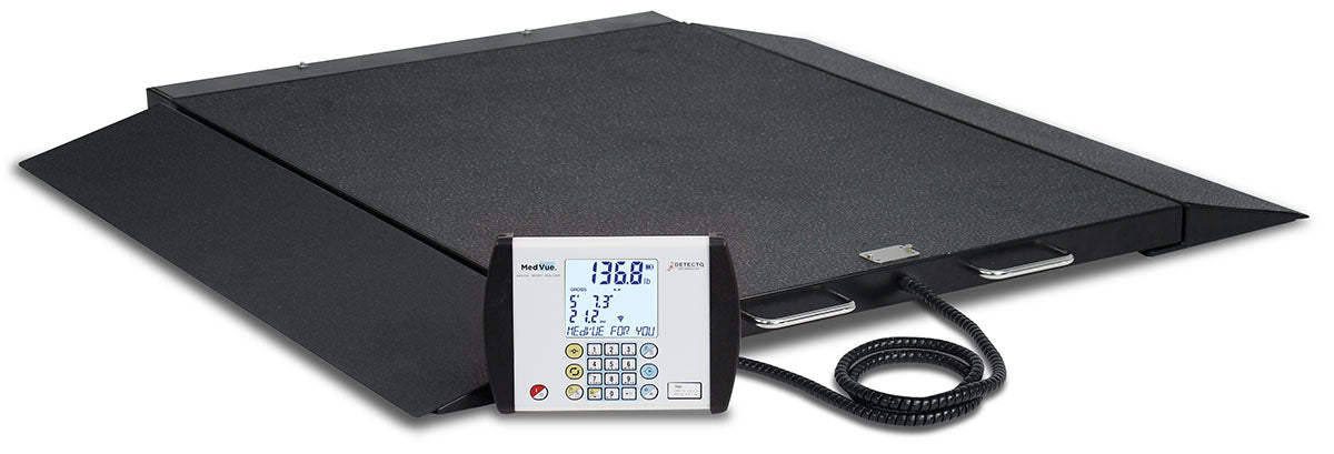 Detecto BRW1000-AC , Brw1000 Wheelchair Scale, Portable, Digital, 1000 Lb X .2 Lb / 450 Kg X .1 Kg, Ac Adapter