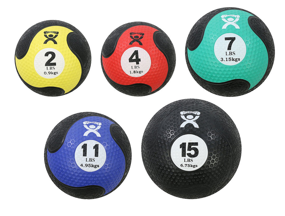 CanDo 10-3146 , Firm Medicine Ball, 5-Piece Set (1 Ea: 2, 4, 7, 11, 15 Lbs.)